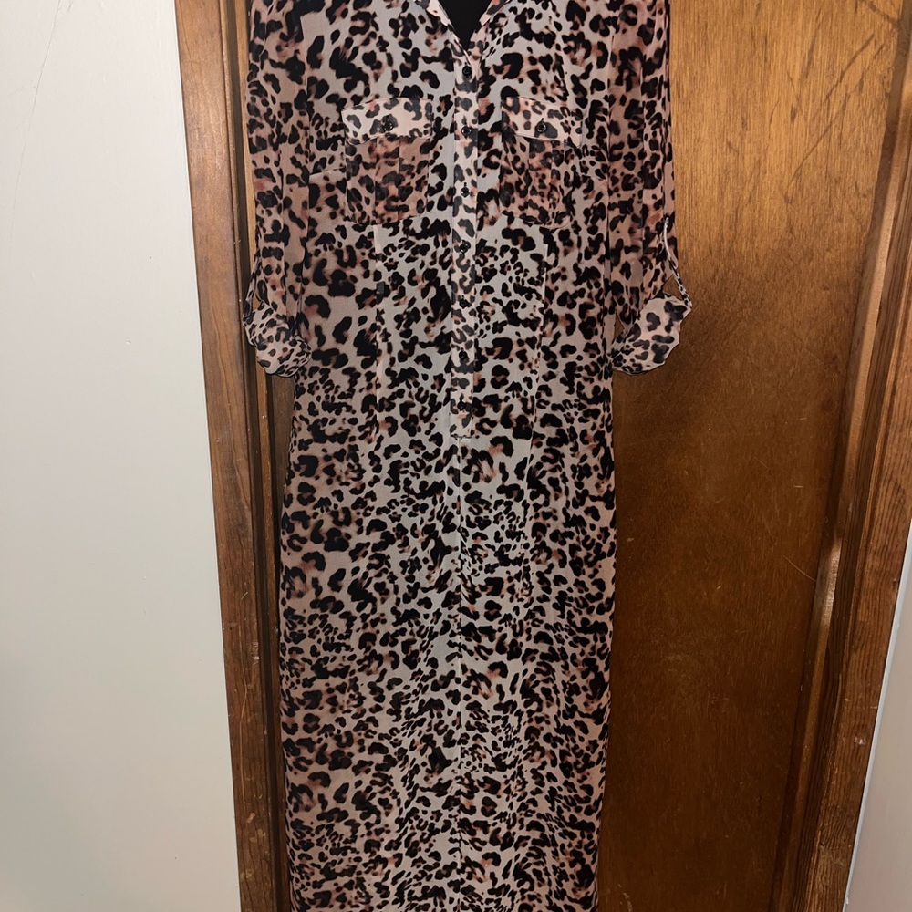 Bebe Leopard Print Dress